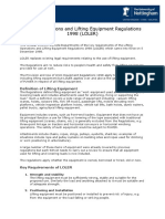 Lifting Operations and Lifting Equipment Regulations 1998 (LOLER)