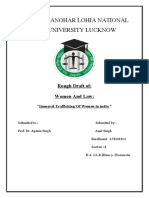 Dr. Ram Manohar Lohia National Law University Lucknow: Rough Draft Of: Women and Law