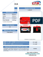 Bateria LTH Acumulador Automotriz Bateria de Arranque l58 575