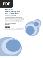 FAQs for maintaining the VALE website