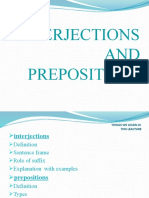 Interjections and Prepositions Presentation