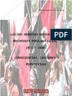 Las Dos Derrotas Recientes Del Movimiento Popular Chileno, 1973 y 1986 Causas, Lecciones y Perspectivas