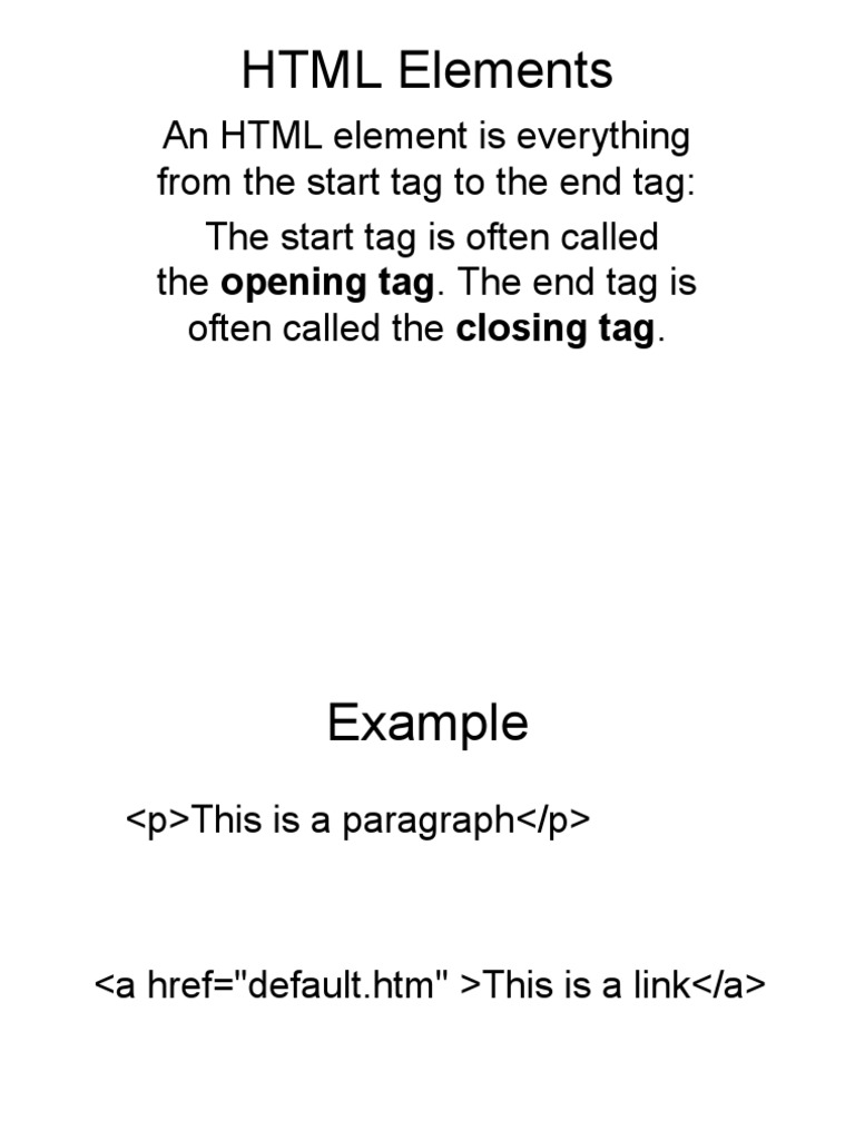 HTML | PDF | Html Element | Html