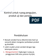 Kontrol Ruang Pengujian, Produk Uji & Panelis