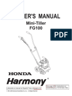 Owner'S Manual: Mini-Tiller FG100