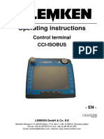 Operating Instructions: Control Terminal Cci-Isobus