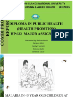 Diploma in Public Health (Health Promtion) HP 632 Major Assignment