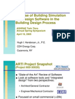 The Use of Building Simulation and Design Software in The Building Design Process