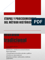 Etapas y Procedimientos Del Método Histórico