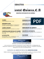 Catálogo ORIENTAL QUÍMICA