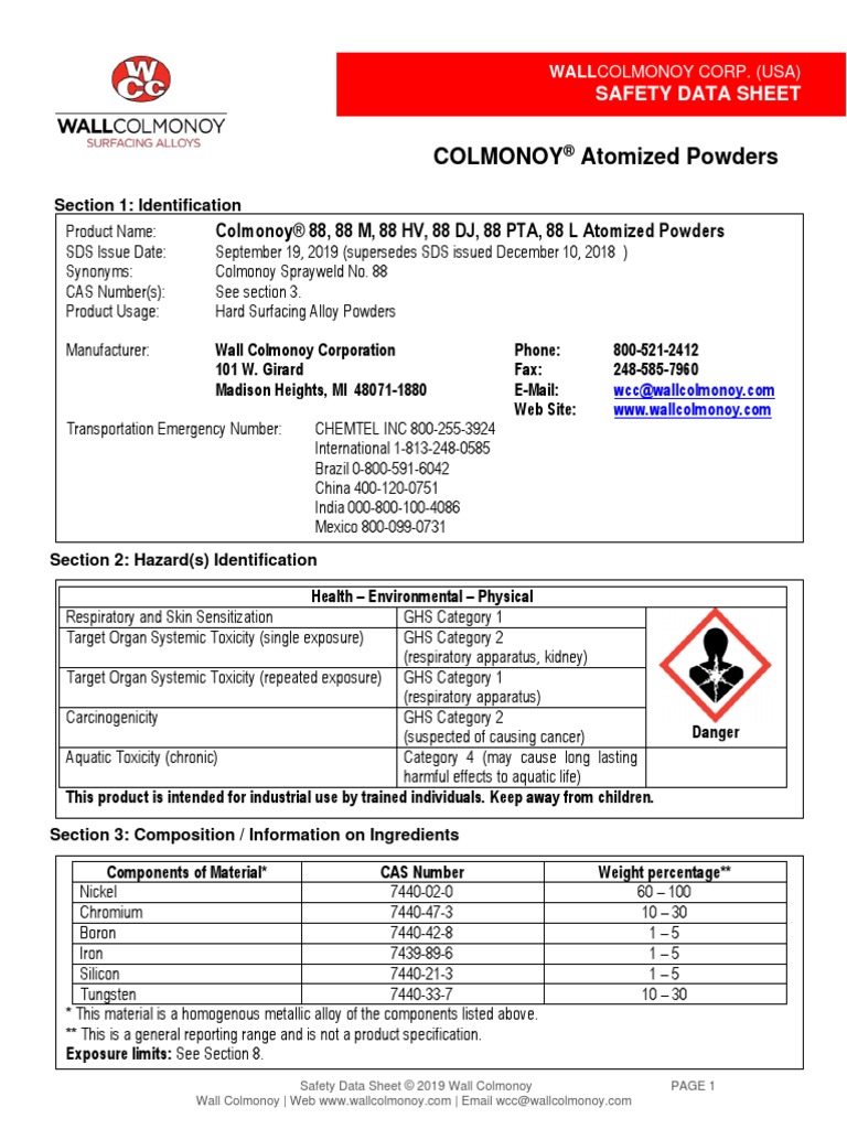 Colmonoy 56 Data Sheet – Nickel Alloy Colmonoy – STDM