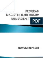 Kuliah Magister Hukum Represif IV