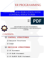 Computer Programming: Controlling Execution With Control Structures