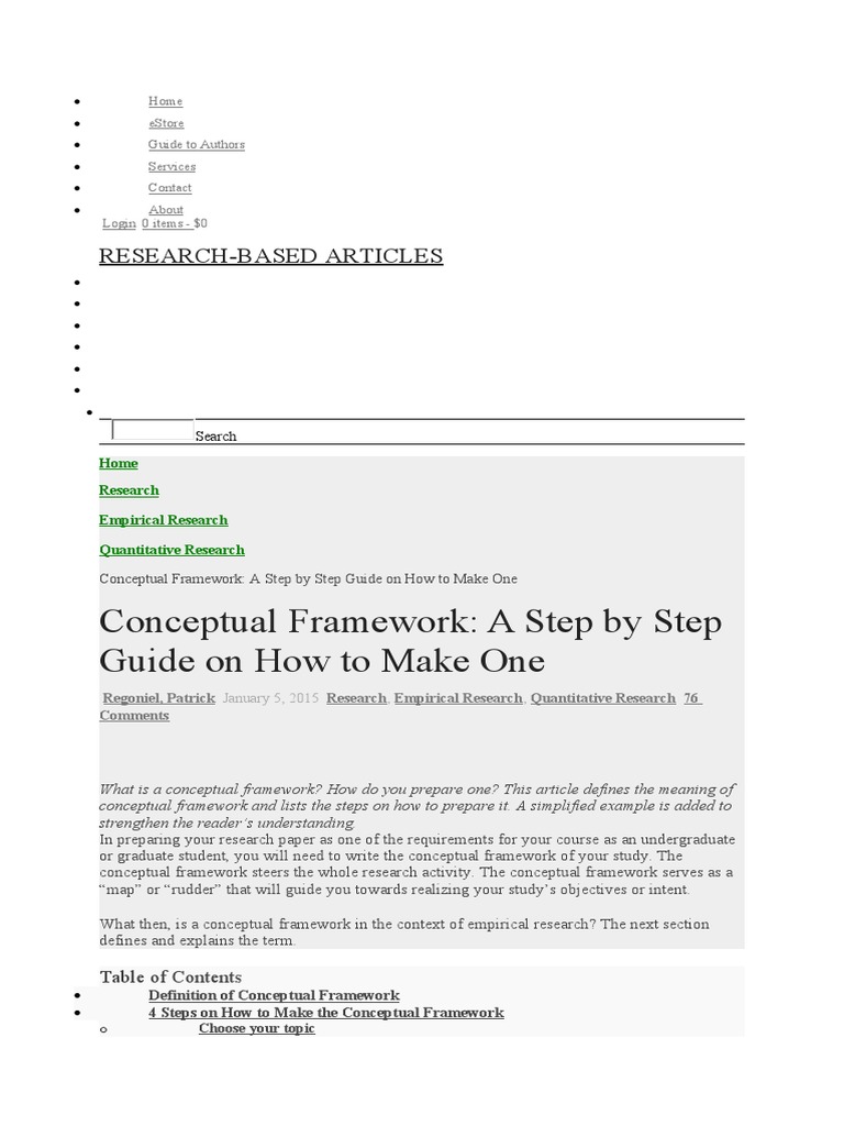 Conceptual Framework: A Step by Step Guide On How To Make One | PDF ...