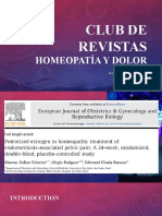 Club de revistas - homeopatia y dolor