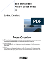 The Lake Isle of Innisfree' Poem by William Butler Yeats (1865-1939) by Mr. Dunford