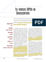 Fpga GPU D: S Versus SIN Atacenters