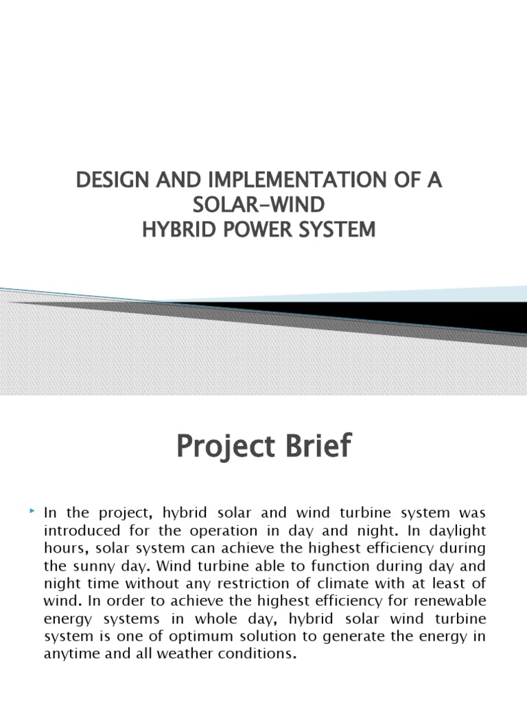 Solar-Wind Hybrid Power System Design | PDF | Science & Mathematics ...