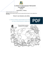 Tema 3: Las Misiones y Los Niños.: Centro Educativo Media No Gubernamental "HOGAR DE Nazareth"