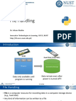 File Handling: Dr. Arham Muslim Innovative Technologies in Learning, SEECS, NUST