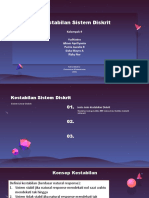 Kestabilan Sistem Diskrit: Kelompok 9 Yudhistira Idham Apriliyanto Putrie Aurelia R Siska Mayra A Rizky Nur