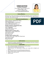 Curriculum Vitae: Career Objective