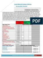 Nursing Skills Checklist