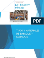 Clase 8. MATERIALES USADOS PARA EL EMPAQUE Y EMBALAJE