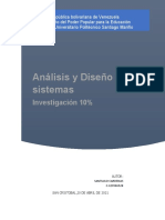 analisis y diseño de sistemas evaluacion 10%