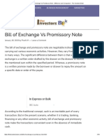 Bill of Exchange Vs Promissory Note - Difference and Comparison - The Investors Book