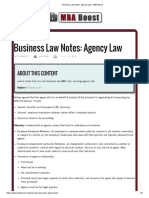 Business Law Notes - Agency Law - MBA Boost