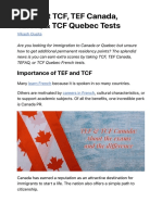 Ultimate Guide On TEF Canada, TCF, TEFAQ, TCF Quebec Tests