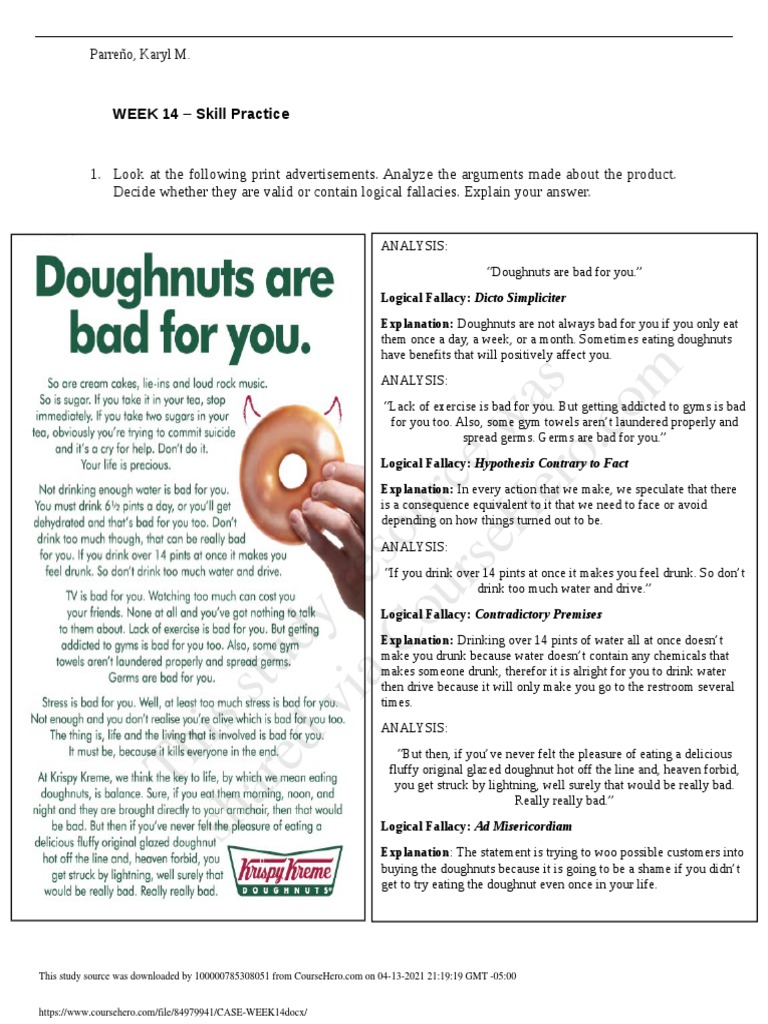 Logical Fallacies in Advertisements Analysis | PDF | Fallacy | Argument