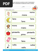 Actividades con letras M y P para niños | PDF