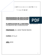 Reflexión Filosófica de La Educación 88. 2019