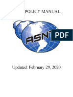 Asnt Policy Manual