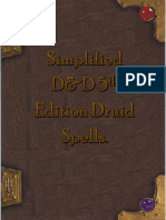 Simplified Druid Spells