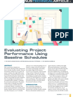 Evaluating Project Performance Using Baseline Schedules