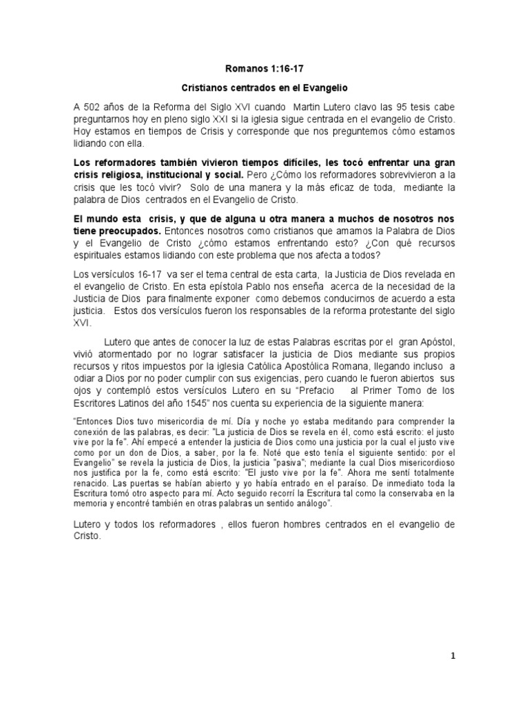 qué dice romanos capítulo 1 versículo 16