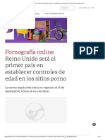 Reino Unido Será El Primer País en Establecer Controles de Edad en Los Sitios Porno