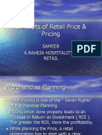 Concepts of Retail Price & Pricing