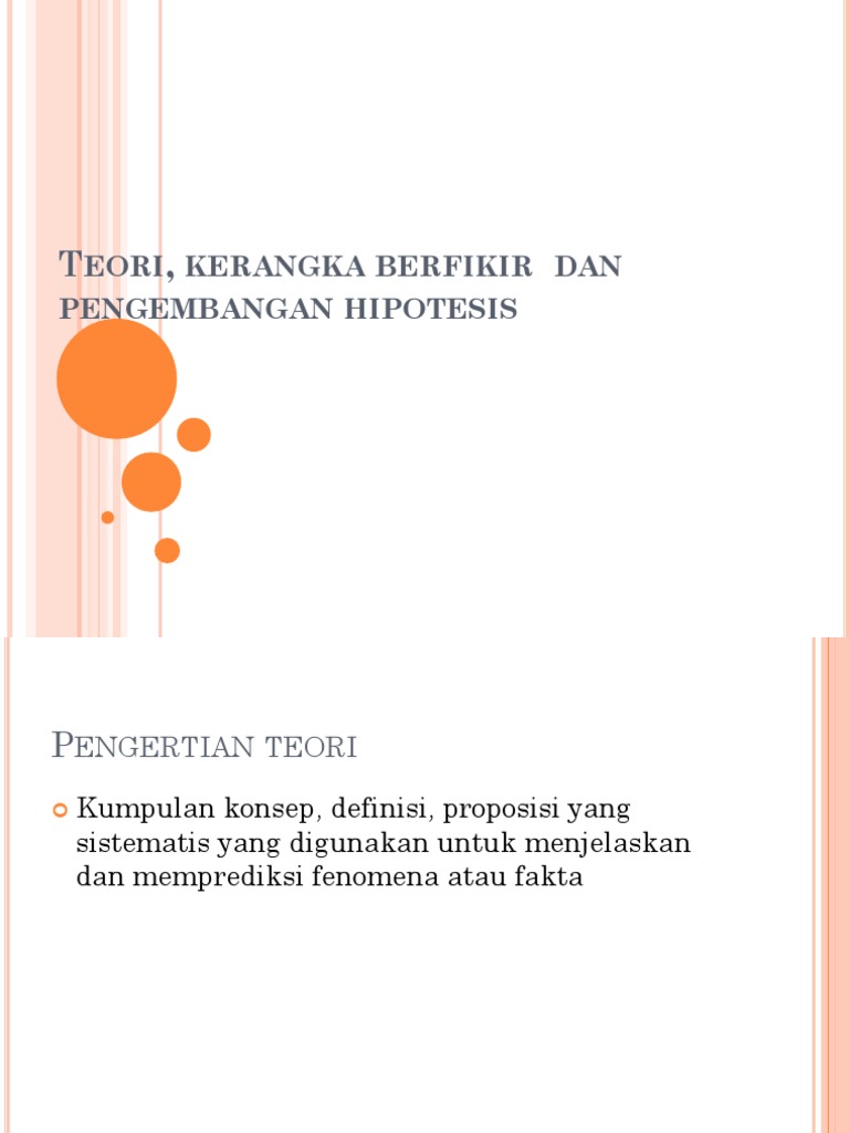 Teori Dan Pengembangan Hipotesis Pdf