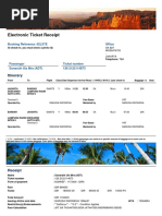 Electronic Ticket Receipt: Itinerary