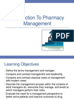 Introduction To Pharmacy Management