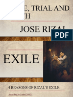 Exile, Trial and Death: Jose Rizal