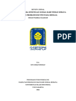 Review Jurnal Hubungan Antara Dukungan Sosial Dari Teman Sebaya Dengan Problem Solving Pada Remaja