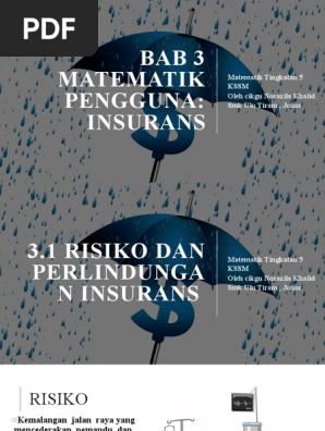 MAT T5 KSSM Bab 3 Matematik Pengguna Insurans Zila Khalid  PDF