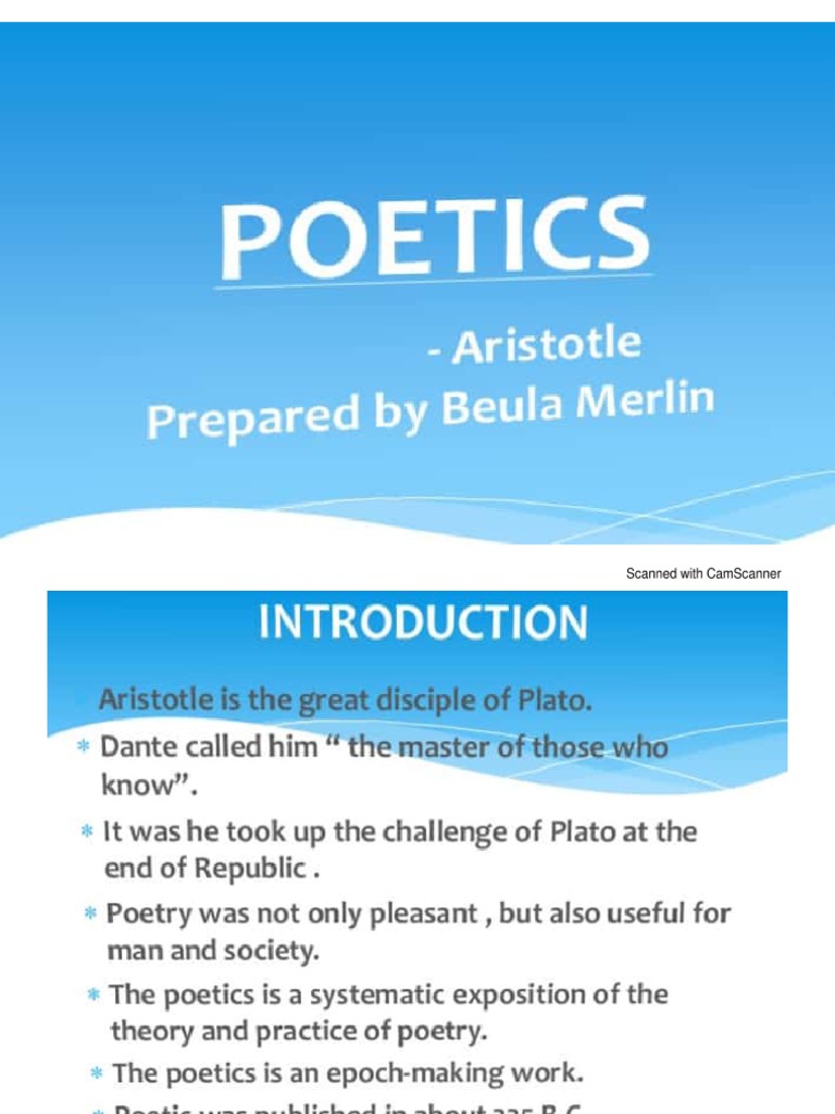 Poetics by Aristotle | PDF