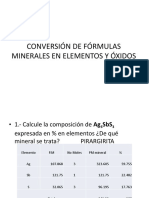 Conversion de Formulas Minerales en Elem