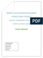 Mgmt-6142 Integrated Business Consultancy Project: Team Amigos